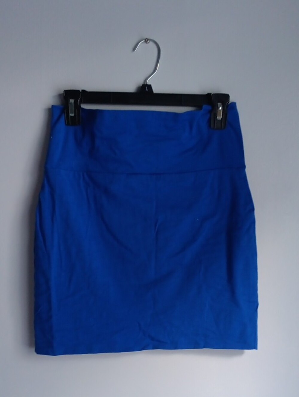 Royal Blue Cotton Mini Skirt - Picture 3 of 3